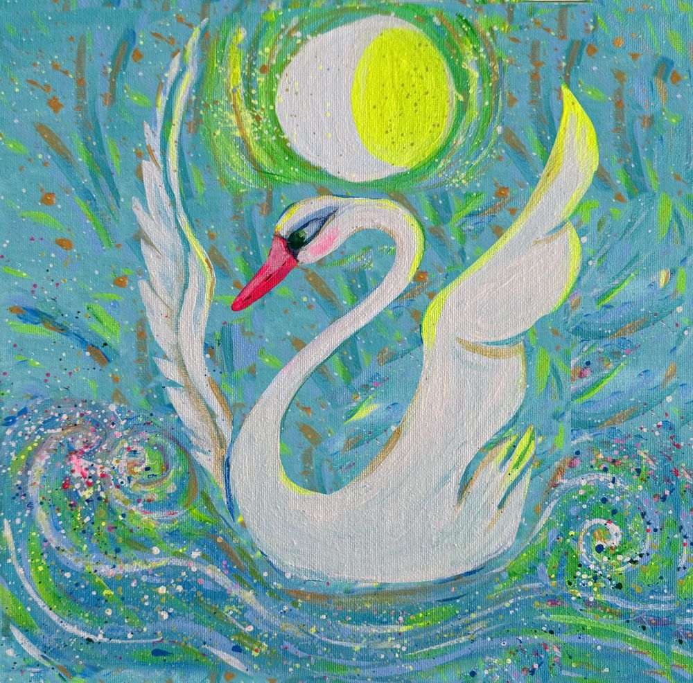 Original painting: the Swan