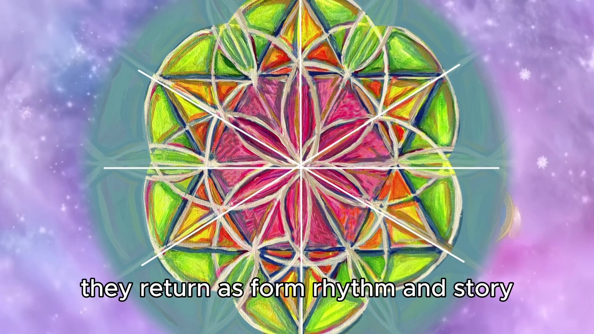 From the OmHaa introduction film: the painted mandala